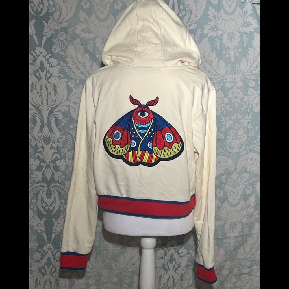 ADIDAS crop womens moth eye hoodie